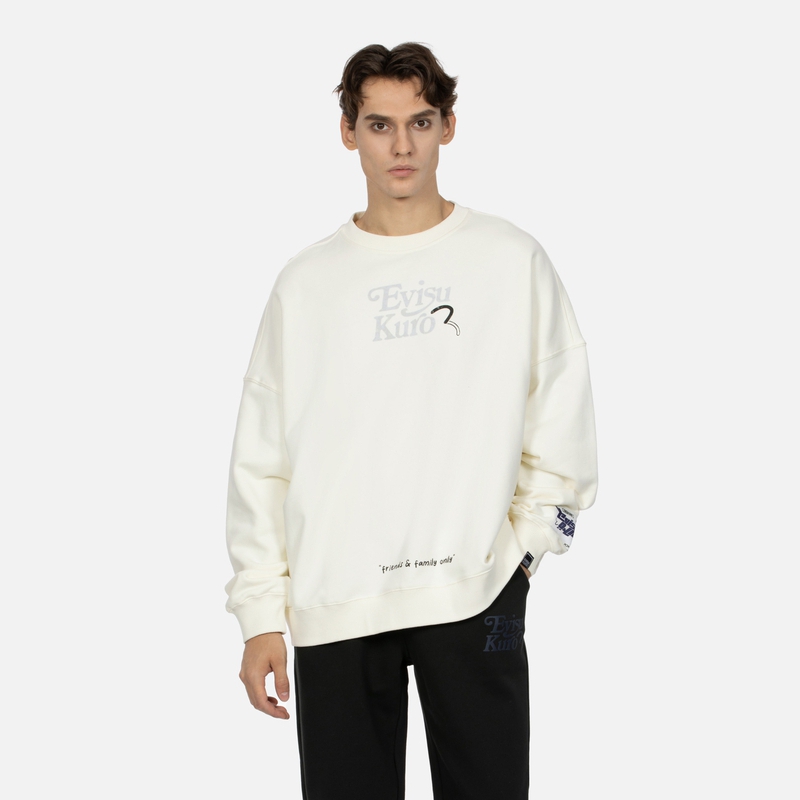 Purchase EVISU AW23 寬鬆版Logo海鷗印花圓領長袖上衣 2EAGNM3SW5227OSFL