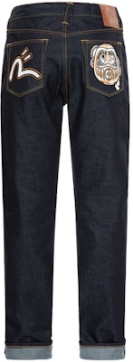 EVISU 秋冬23 达摩贴标修身牛仔裤 深蓝色 2EAHTM3JE105217CT Order EVISU 秋冬23 达摩贴标修身牛仔裤 深蓝色 2EAHTM3JE105217CT