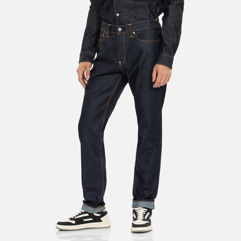 Purchase EVISU 秋冬23 达摩贴标修身牛仔裤 深蓝色 2EAHTM3JE105217CT