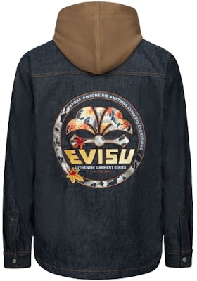 EVISU 秋冬款牛仔藍連帽衫搭配花卉刺繡設計LOGO 2EAHTM3SJ7020RXCL Buy EVISU 秋冬款牛仔藍連帽衫搭配花卉刺繡設計LOGO 2EAHTM3SJ7020RXCL