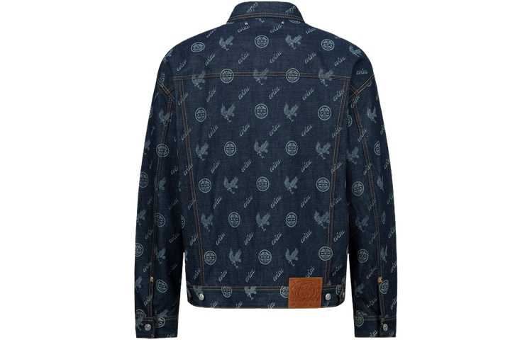 Lookbook EVISU AW23 鷹與家徽染印花藍色牛仔外套 2EAHTM3DJ1902LFCT