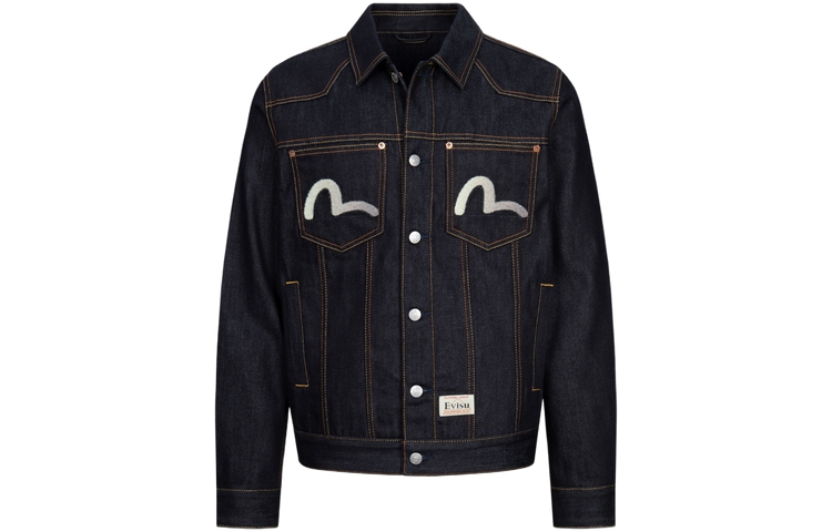 EVISU AW23  Double Floral Embroidery Denim Jacket in Blue. 2EAHTM3DJ1005XXCT 圖 3