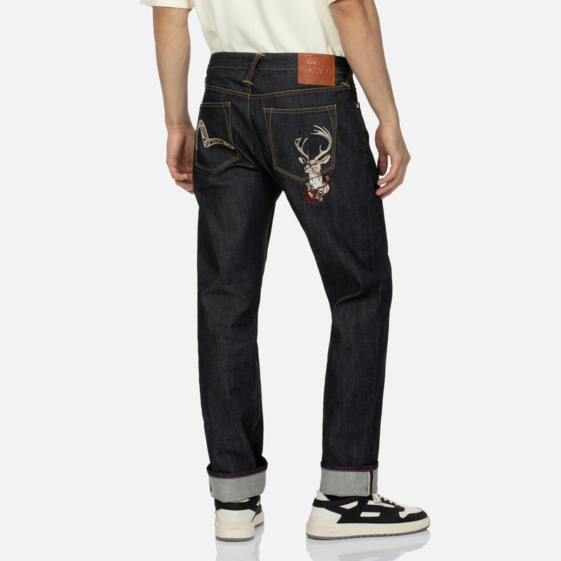 EVISU AW23  Fukujin Seagull Denim Jeans in Blue 2EAHTM3JE704410CS 圖 5