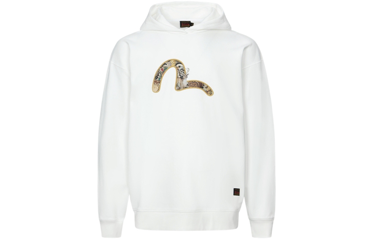 EVISU AW23  Hoodie with Lucky Deer & Treasure Graphic, Oversized Fit. 2EAHTM3SW7069LFCN