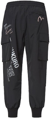 EVISU AW23 標誌口袋休閒運動褲 黑色 2EAGNM3PP1933BGNX Lookbook EVISU AW23 標誌口袋休閒運動褲 黑色 2EAGNM3PP1933BGNX