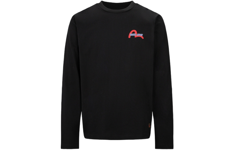 EVISU AW23  Long Sleeve T-Shirt with Daruma Print and Biker Design. 2EAHTM3TL2910XXCT