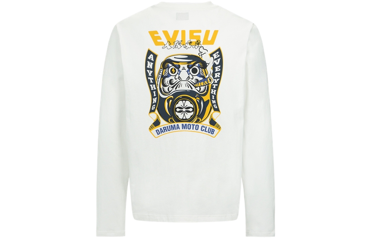 EVISU AW23  Long Sleeve T-Shirt with Daruma Print and Biker Design. 2EAHTM3TL2910XXCT 圖 3