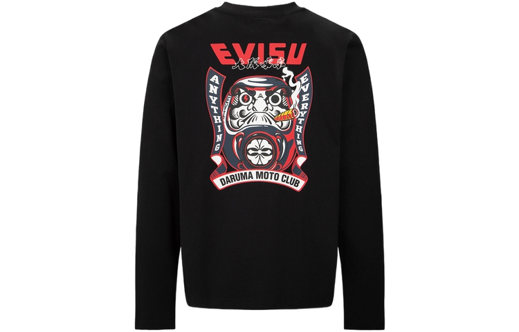 EVISU AW23  Long Sleeve T-Shirt with Daruma Print and Biker Design. 2EAHTM3TL2910XXCT 圖 7