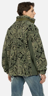 EVISU AW23 Loose Fit Jacquard Zip Jacket with Seagulls & House Flower Print. 2EAHTM3JK8020LFSH Purchase EVISU AW23 Loose Fit Jacquard Zip Jacket with Seagulls & House Flower Print. 2EAHTM3JK8020LFSH