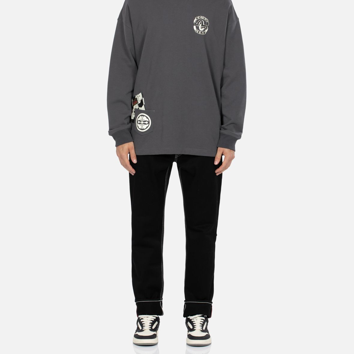 Details for EVISU AW23 多口袋修身錐形黑色牛仔褲 2EAHTM3JE106017CT