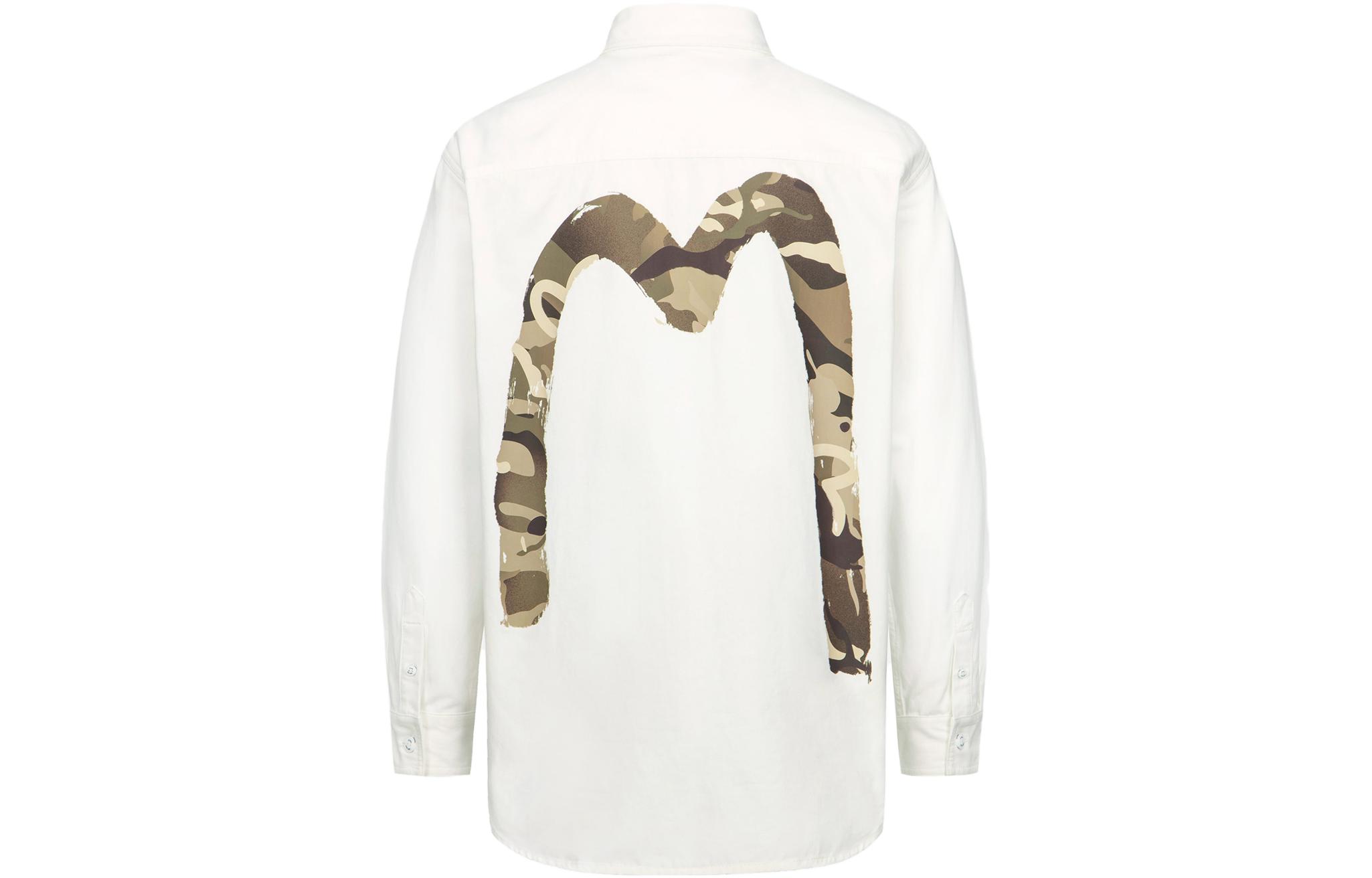 Lookbook EVISU AW23 Kemeja Oversized Camouflage Brushstroke M Print Kasual. 2EAHTM3SL8014RXCT