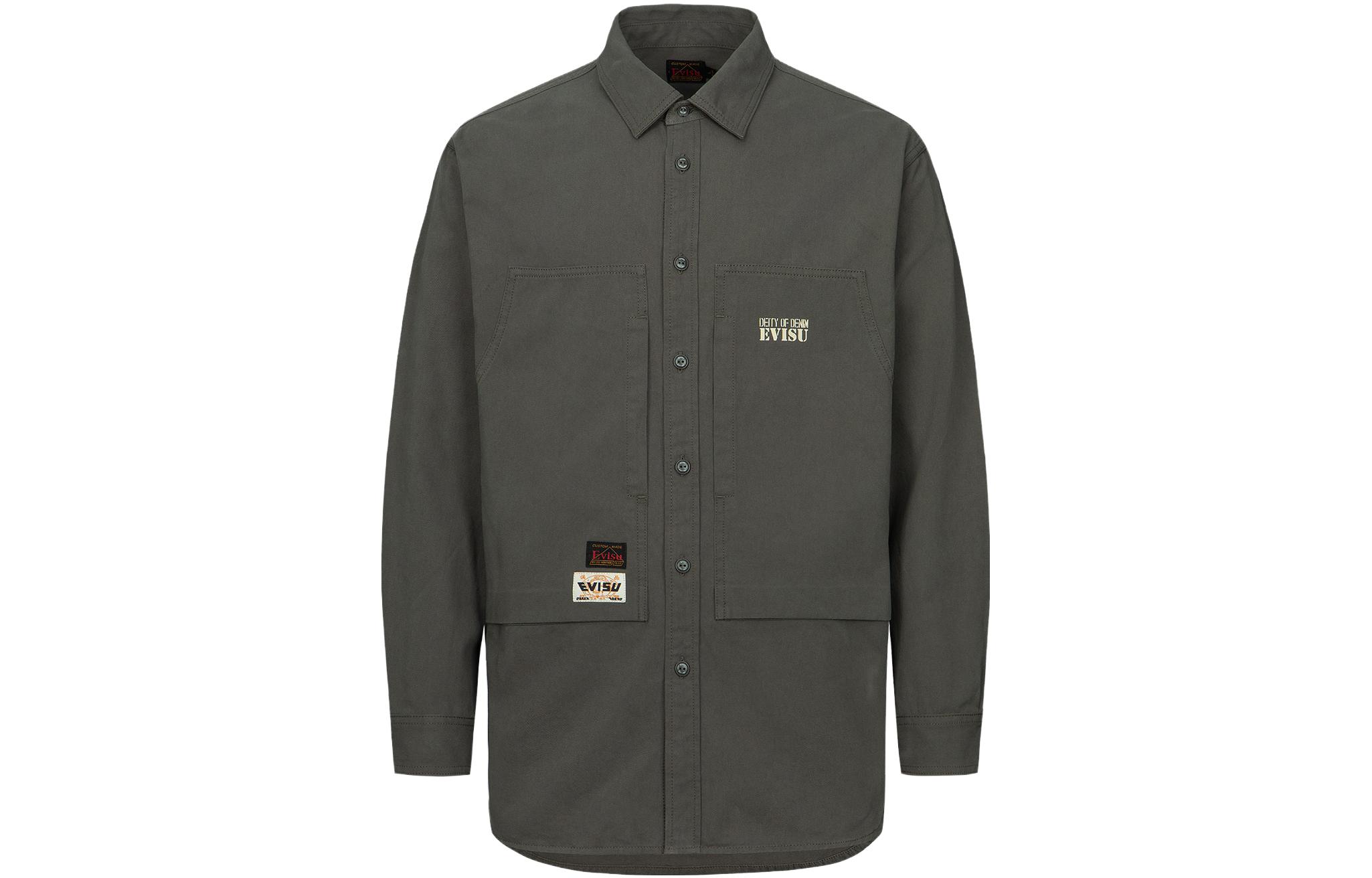 Shop EVISU AW23 Kemeja Oversized Camouflage Brushstroke M Print Kasual. 2EAHTM3SL8014RXCT