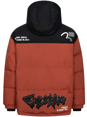 EVISU AW23 寬鬆撞色連帽羽絨外套 - 橘色 2EAGNM3NJ5200OSPL Buy EVISU AW23 寬鬆撞色連帽羽絨外套 - 橘色 2EAGNM3NJ5200OSPL