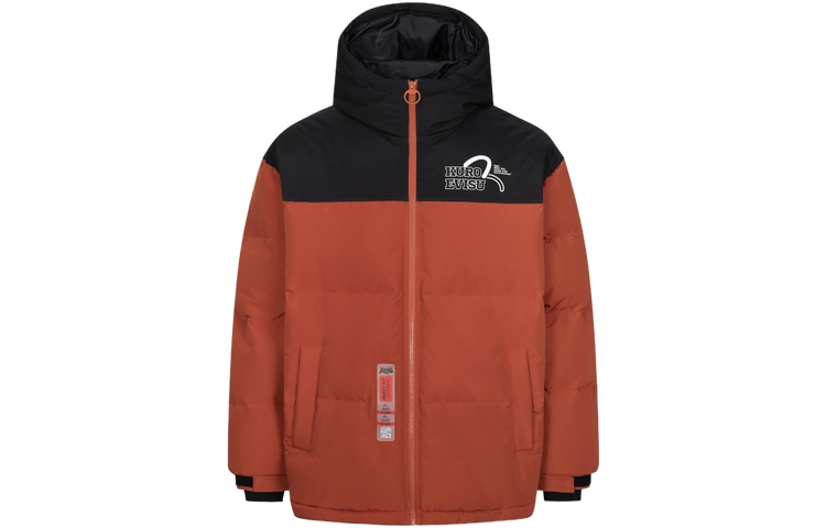 Lookbook EVISU AW23 寬鬆撞色連帽羽絨外套 - 橘色 2EAGNM3NJ5200OSPL