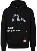 EVISU AW23 Oversized Hoodie with Buddha and Seagull Print. 2EAHTM3SW8047LFCT EVISU AW23 Oversized Hoodie with Buddha and Seagull Print. 2EAHTM3SW8047LFCT