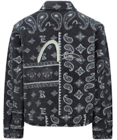 EVISU AW23 Paisley Jacquard Fleece Collar Jacket Charcoal Gray 2EAGNM3JK5111RXSH EVISU AW23 Paisley Jacquard Fleece Collar Jacket Charcoal Gray 2EAGNM3JK5111RXSH