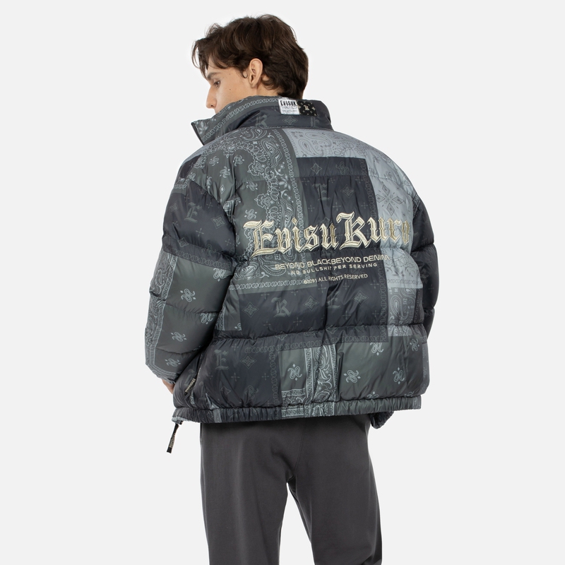 EVISU AW23  Paisley Print Puffer Jacket Casual Outerwear 2EAGNM3NJ5100RXPL 圖 4