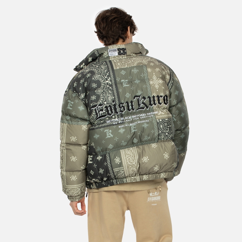 EVISU AW23  Paisley Print Puffer Jacket Casual Outerwear 2EAGNM3NJ5100RXPL 圖 8