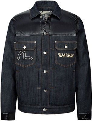 Chaqueta Acolchada Denim Azul con Parche Bordado EVISU AW23. 2EAHTM3NJ7023XXCS Order Chaqueta Acolchada Denim Azul con Parche Bordado EVISU AW23. 2EAHTM3NJ7023XXCS