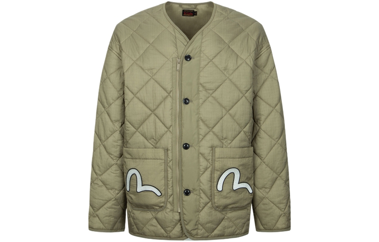 EVISU AW23  Seagull Logo Slim Fit V-Neck Single-Breasted Jacket 2EAHTM3JK7018LFNQ 圖 2