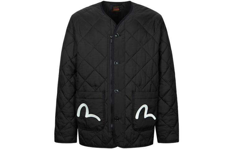 EVISU AW23  Seagull Logo Slim Fit V-Neck Single-Breasted Jacket 2EAHTM3JK7018LFNQ 圖 6