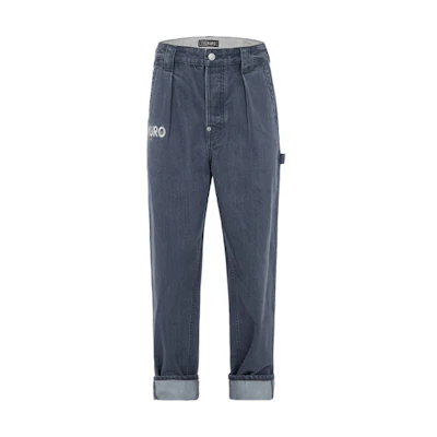 EVISU AW23 Seagull Print Slim Fit Jeans Dark Charcoal 2EAGNM3JE5908FFCT