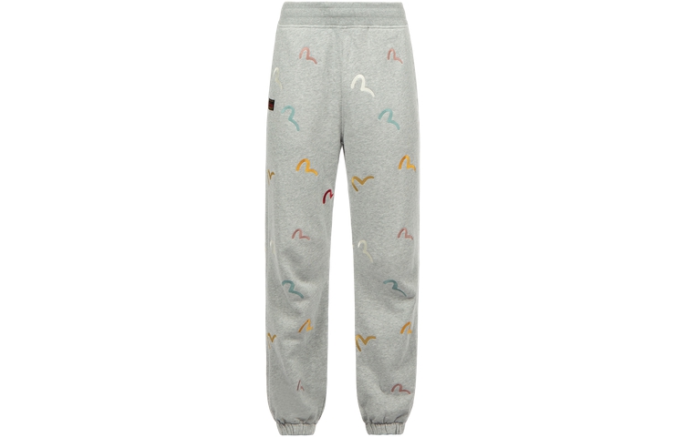 EVISU AW23  Sweatpants with All-Over Seagull Embroidery Design. 2EAHTM2SP314STCT
