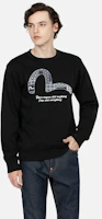 Shop Sudadera EVISU AW23 Estilo Hip-Hop Cuello Redondo Manga Larga con Gaviota Pequeña 2EAHTM3SW7065XXCN