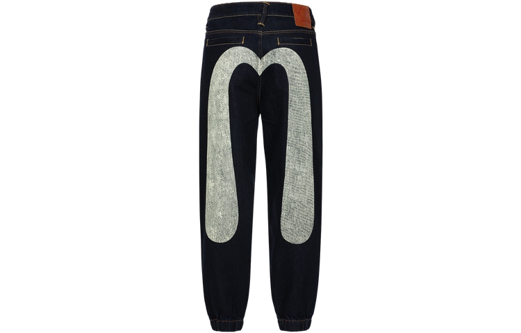 EVISU AW23  Tapered Straight Jeans with Big M Logo - Denim Blue 2EAHTM3JO1071FFDN 圖 2