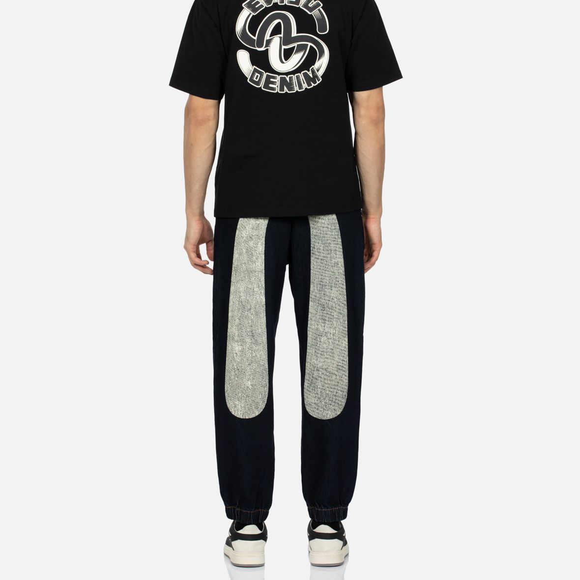 EVISU AW23  Tapered Straight Jeans with Big M Logo - Denim Blue 2EAHTM3JO1071FFDN 圖 6