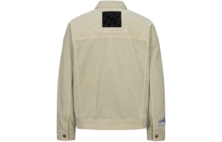 EVISU AW23  Washed Grey Green Logo Embroidered Fashion Jacket. 2EAGNM3JK5112FFCT 圖 3