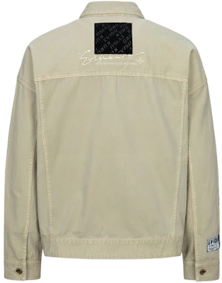 EVISU AW23 Washed Grey Green Logo Embroidered Fashion Jacket. 2EAGNM3JK5112FFCT Lookbook EVISU AW23 Washed Grey Green Logo Embroidered Fashion Jacket. 2EAGNM3JK5112FFCT