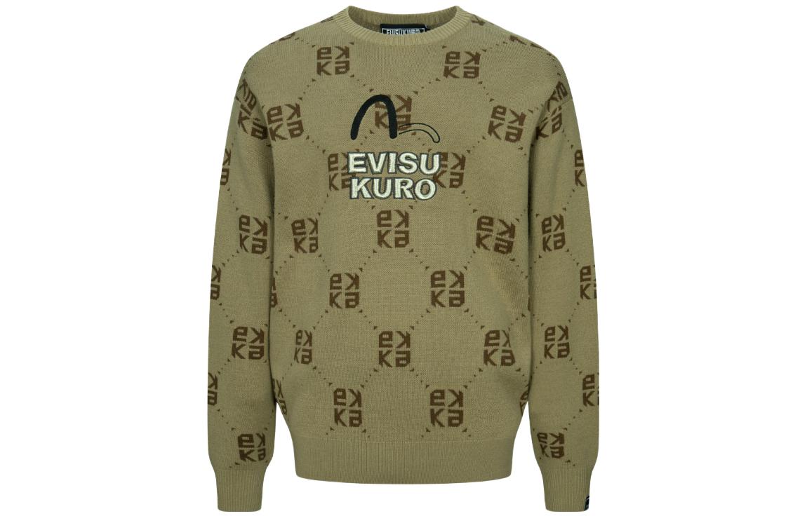Order EVISU AW23 Suéter Beige Ancho de Punto con Logo Bordado. 2EAGNM3SR5168LFAW