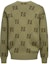Lookbook EVISU AW23 Suéter Beige Ancho de Punto con Logo Bordado. 2EAGNM3SR5168LFAW