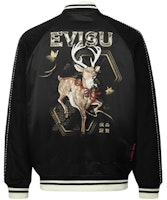 EVISU AW23 Yokosuka Jacket with Lucky Deer Embroidery 2EAHTM3JK7016LFPQ EVISU AW23 Yokosuka Jacket with Lucky Deer Embroidery 2EAHTM3JK7016LFPQ