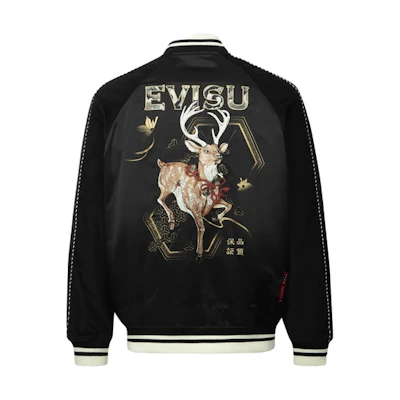 EVISU AW23 Yokosuka Jacket with Lucky Deer Embroidery 2EAHTM3JK7016LFPQ