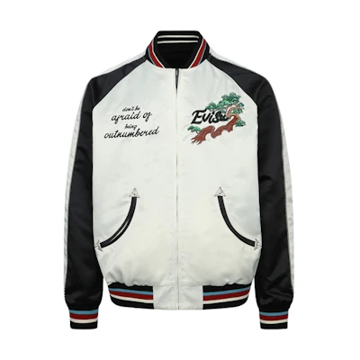 EVISU AW23 Yokosuka Loose Jacket with Eagle & Logo Embroidery Multicolor 2EAHTM3JK1906LFPL