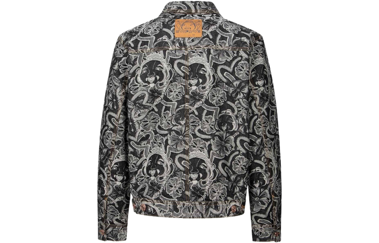 EVISU AW23 All-Over Buddha Seagull Denim Jacket  Black 2EAHTM3DJ8068RXCT 圖 3