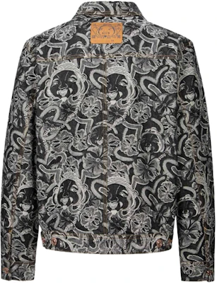EVISU AW23 All-Over Buddha Seagull Denim Jacket Black 2EAHTM3DJ8068RXCT Lookbook EVISU AW23 All-Over Buddha Seagull Denim Jacket Black 2EAHTM3DJ8068RXCT