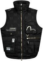 EVISU AW23 All-Over Logo Jacquard Oversized Down Vest Black - Fashion 2EAGNM3NV5104OSPL EVISU AW23 All-Over Logo Jacquard Oversized Down Vest Black - Fashion 2EAGNM3NV5104OSPL