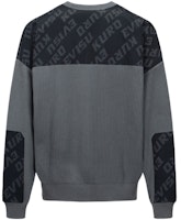 EVISU AW23 All-Over Logo Print Knit Sweatshirt Deep Gray Fashion 2EAGNM3SR5166OSCT EVISU AW23 All-Over Logo Print Knit Sweatshirt Deep Gray Fashion 2EAGNM3SR5166OSCT