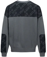 Order EVISU AW23 All-Over Logo Print Knit Sweatshirt Deep Gray Fashion 2EAGNM3SR5166OSCT