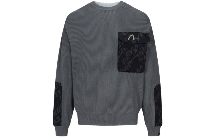 Lookbook EVISU AW23 全版印花針織衛衣 深灰色 時尚 2EAGNM3SR5166OSCT