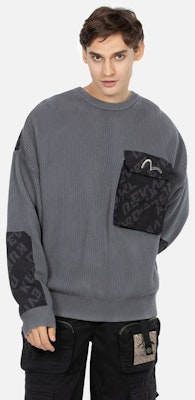 EVISU AW23 全版印花針織衛衣 深灰色 時尚 2EAGNM3SR5166OSCT Shop EVISU AW23 全版印花針織衛衣 深灰色 時尚 2EAGNM3SR5166OSCT