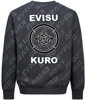 EVISU 秋冬23全幅Logo印花宽松卫衣 深灰色 2EAGNM3SW5158RXFL Lookbook EVISU 秋冬23全幅Logo印花宽松卫衣 深灰色 2EAGNM3SW5158RXFL