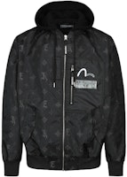 EVISU AW23 All-Over Pattern Jacquard Bomber Jacket Black 2EAGNM3JK5196LFPN EVISU AW23 All-Over Pattern Jacquard Bomber Jacket Black 2EAGNM3JK5196LFPN