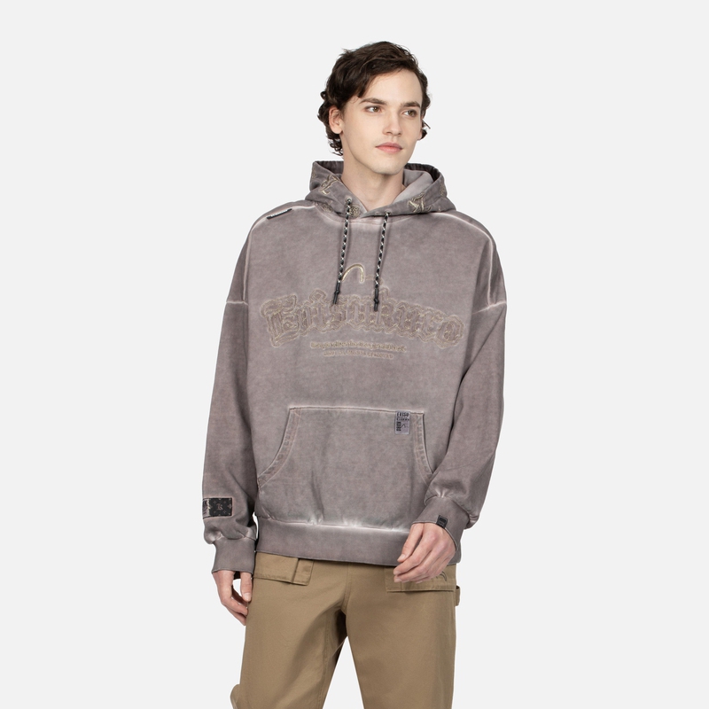 EVISU AW23 Allover Embroidered Washed Oversized Hoodie Unisex 2EAGNM3SW5164OSCT 圖 8