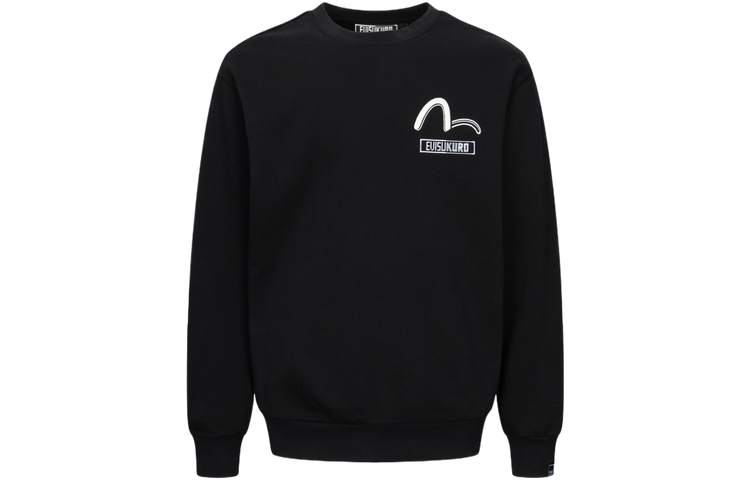 Lookbook Sudadera Negra EVISU AW23 con Estampado de Letras Multielemento. 2EAGNM3SW5163RXFL