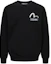 Lookbook Sudadera Negra EVISU AW23 con Estampado de Letras Multielemento. 2EAGNM3SW5163RXFL