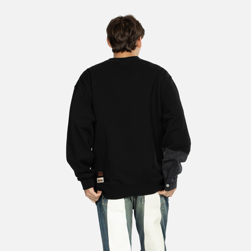 Purchase EVISU AW23 黑色海鷗印花寬鬆款長袖衛衣 2EAHTM3SW8042LFCT